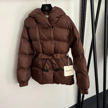MAX MARA 25S LONG-SLEEVE COTTON HOODED JACKET 222