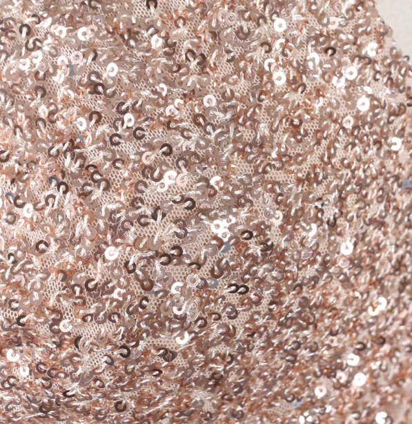 Shining Rose Gold Mermaid Spaghetti Strap V-neck Slit Sequin Long Prom Dress Evening Dress P4522
