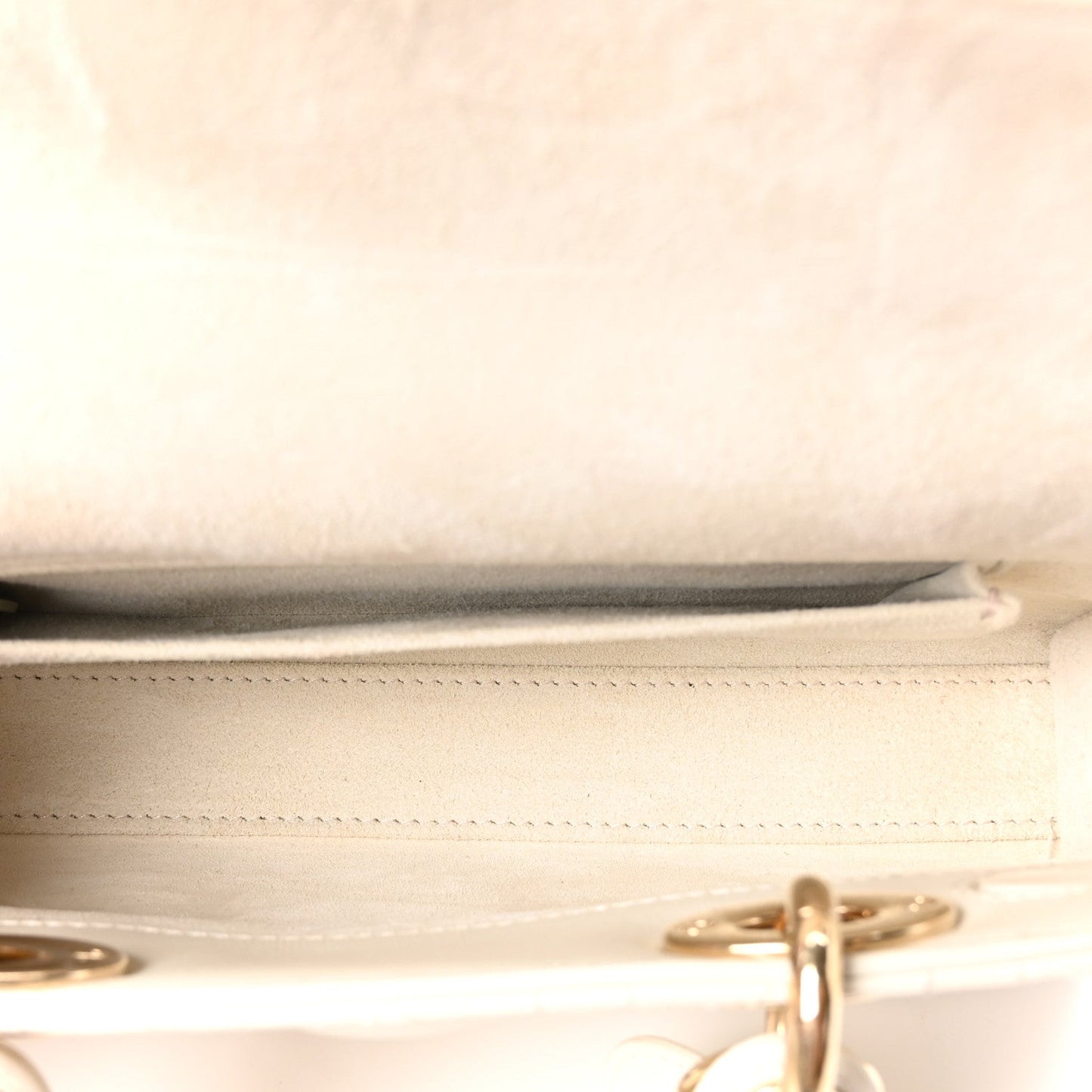 Lambskin Cannage Small Lady D-Joy Latte