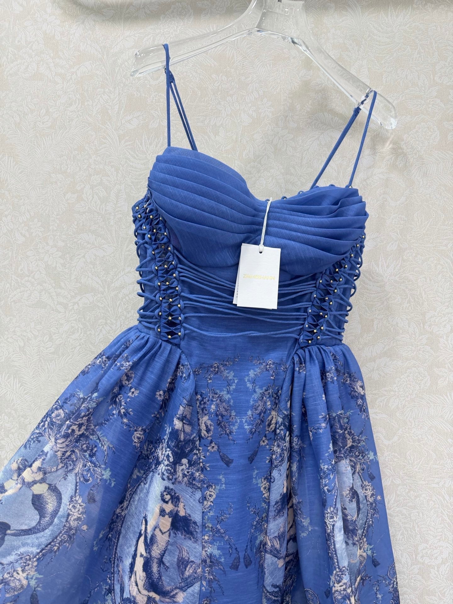 Zimmerma Mermaid Floral Print Slip Dress 353085