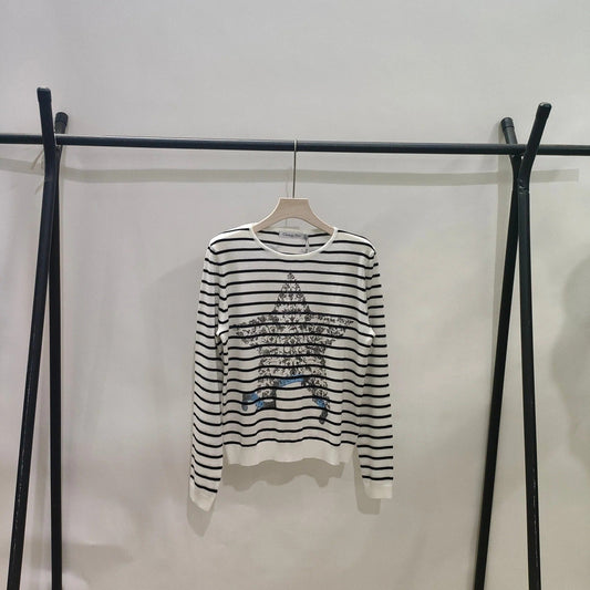 DIOR 25S LONG-SLEEVED KNIT TOP STYLE 334