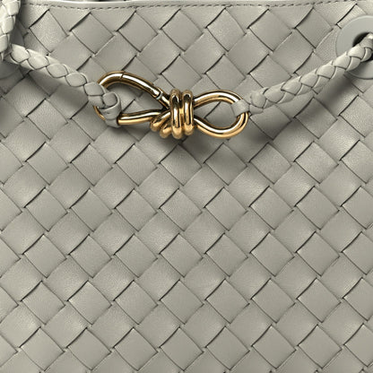 Nappa Intrecciato Small Andiamo Shoulder Bag Sterling