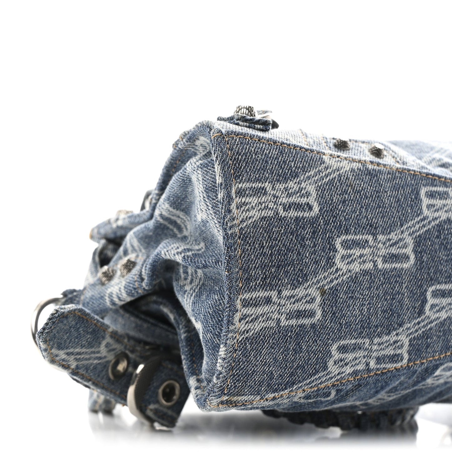 Denim BB Monogram Neo Cagole Handbag XS Blue