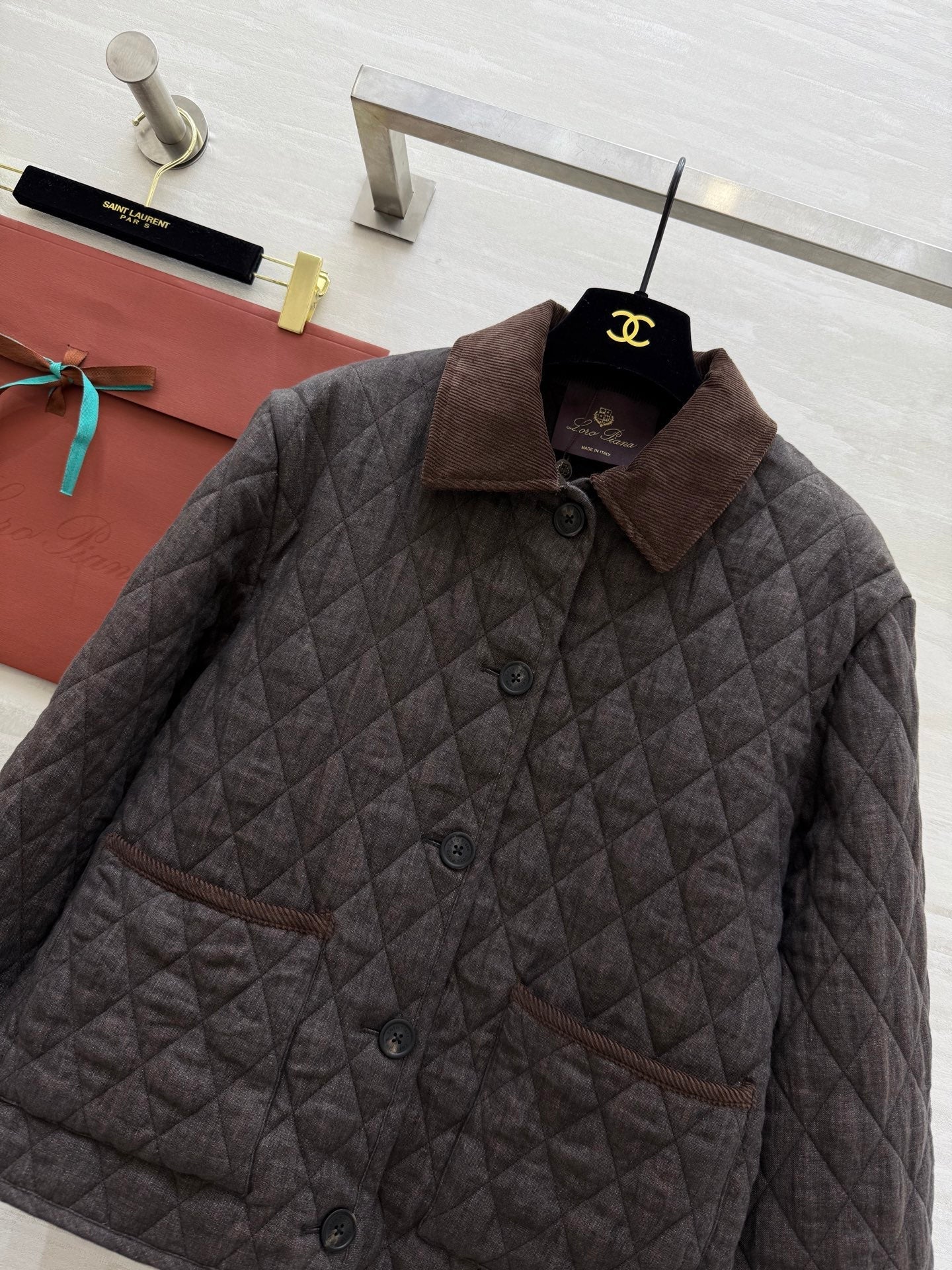 LP 25 Jacket Dark Gray mix Brown Virgin Wool 316566