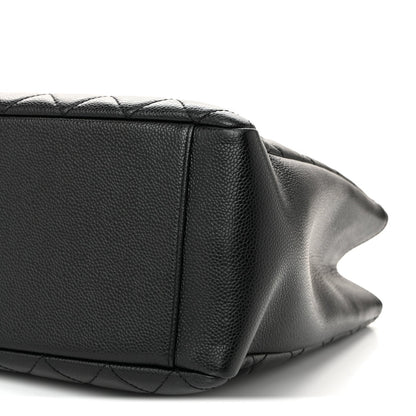 Caviar Quilted Grand Shopping Tote GST Black