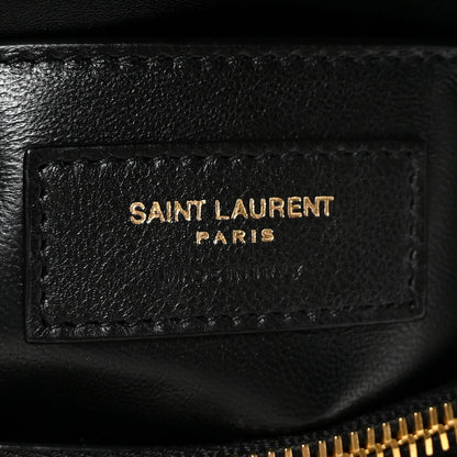 Canvas Y Quilted Monogram Small Loulou Chain Satchel Black