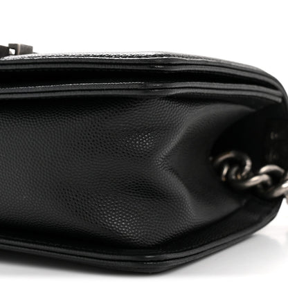 Caviar Quilted Small Boy Flap Black