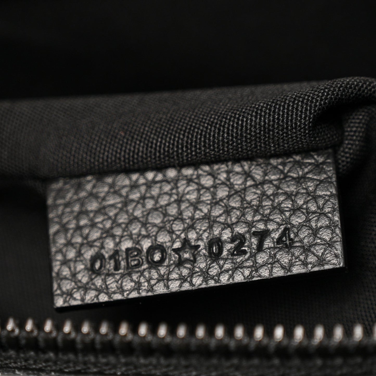 Oblique Grained Calfskin East West Tote Black
