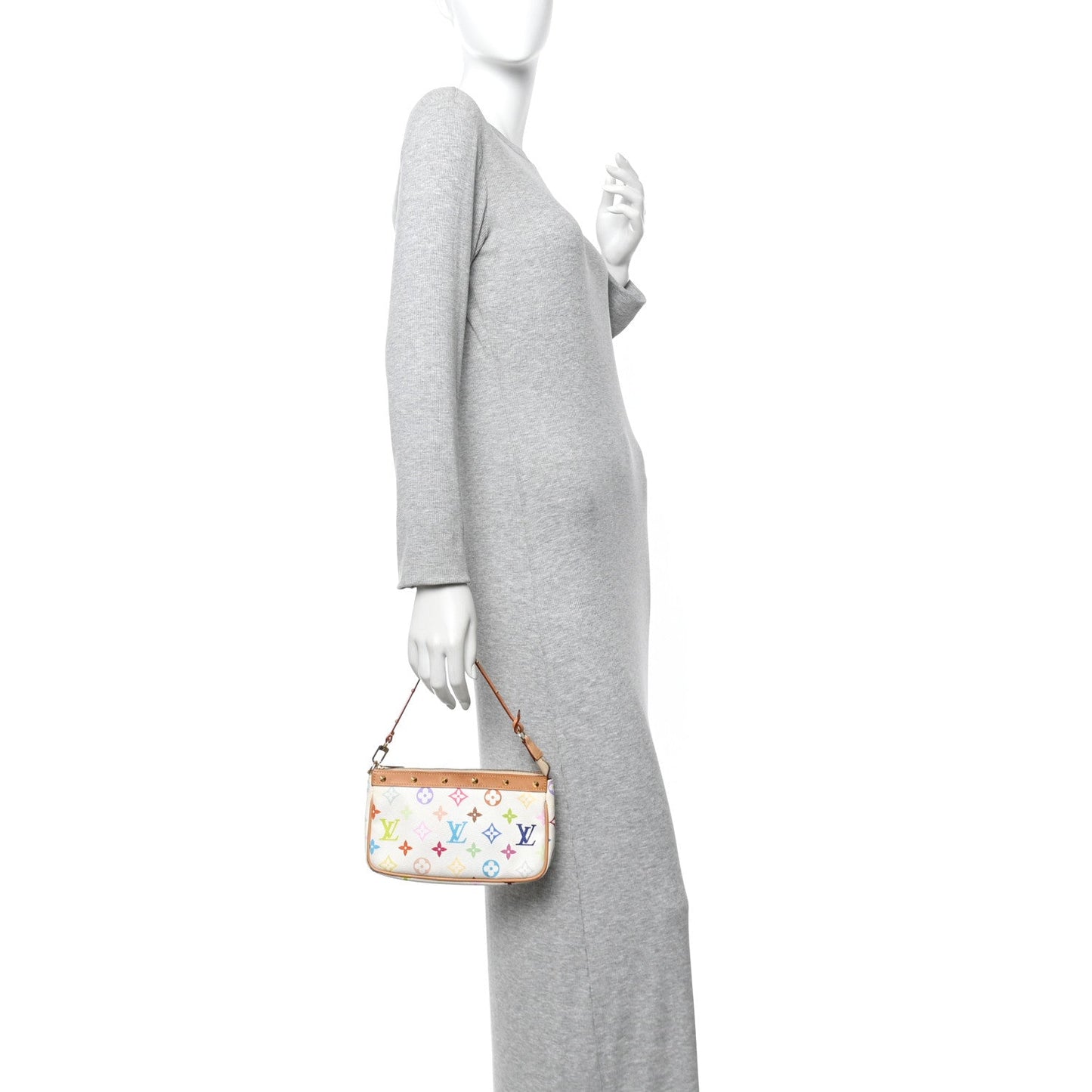 Monogram Multicolor Pochette Accessories White
