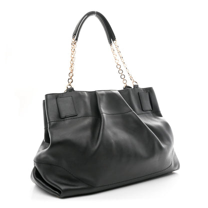 Calfskin Gancini Tote Bag Black