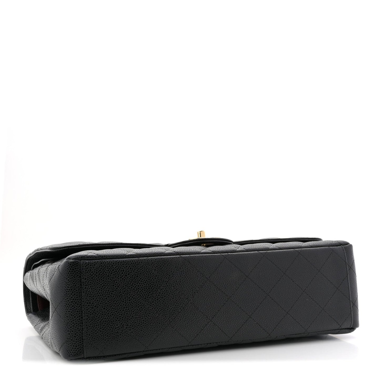 Caviar Quilted Maxi Double Flap Black