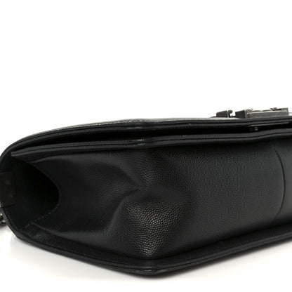 Caviar Quilted Medium Boy Flap Black