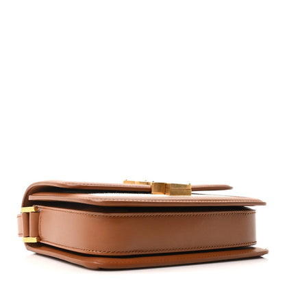 Canvas Calfskin Small Solferino Satchel Beige Brick