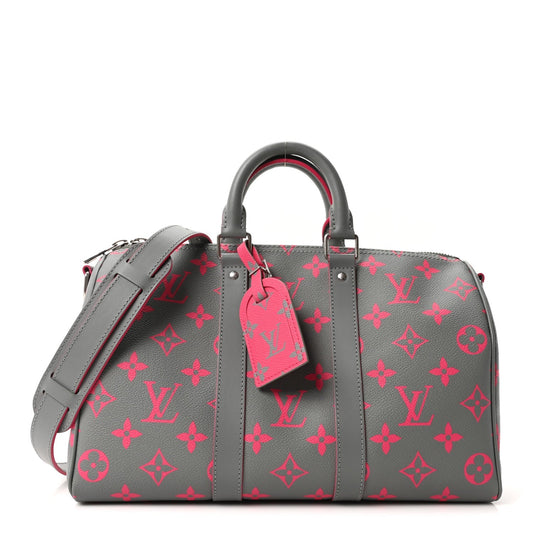 Monogram Glow Up Keepall Bandouliere 35 Grey Pink