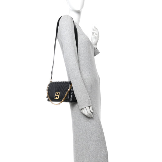 Soft Calfskin 4G Quilted Small Shoulder Bag Black