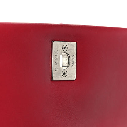 Caviar Lambskin Quilted Bi Coco Flap Red