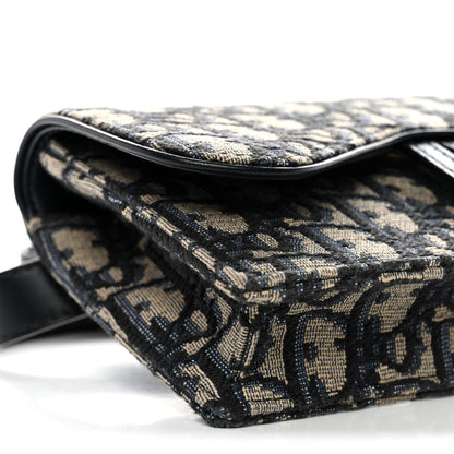 Oblique Saddle Belt Bag Blue