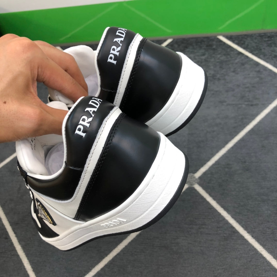 PRA DOWNTOWN LEATHER SNEAKERS WHITE MIX BLACK
