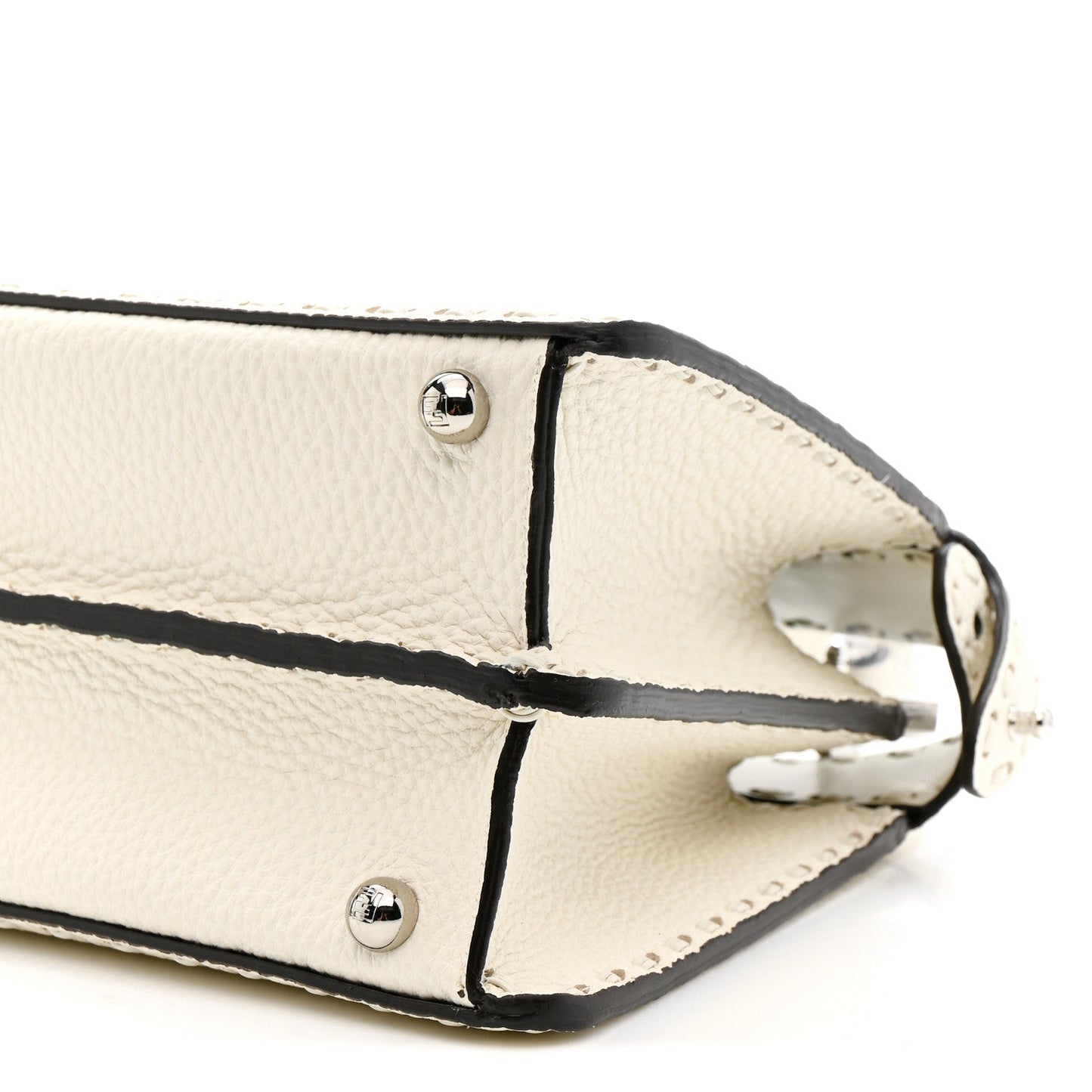 Cuoio Romano Selleria Chamois Small Peekaboo I SEE U Satchel White