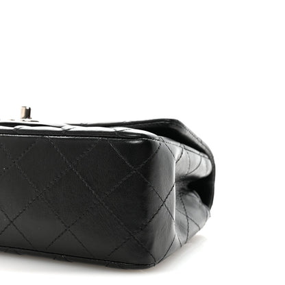 Lambskin Quilted Mini Rectangular Flap Black