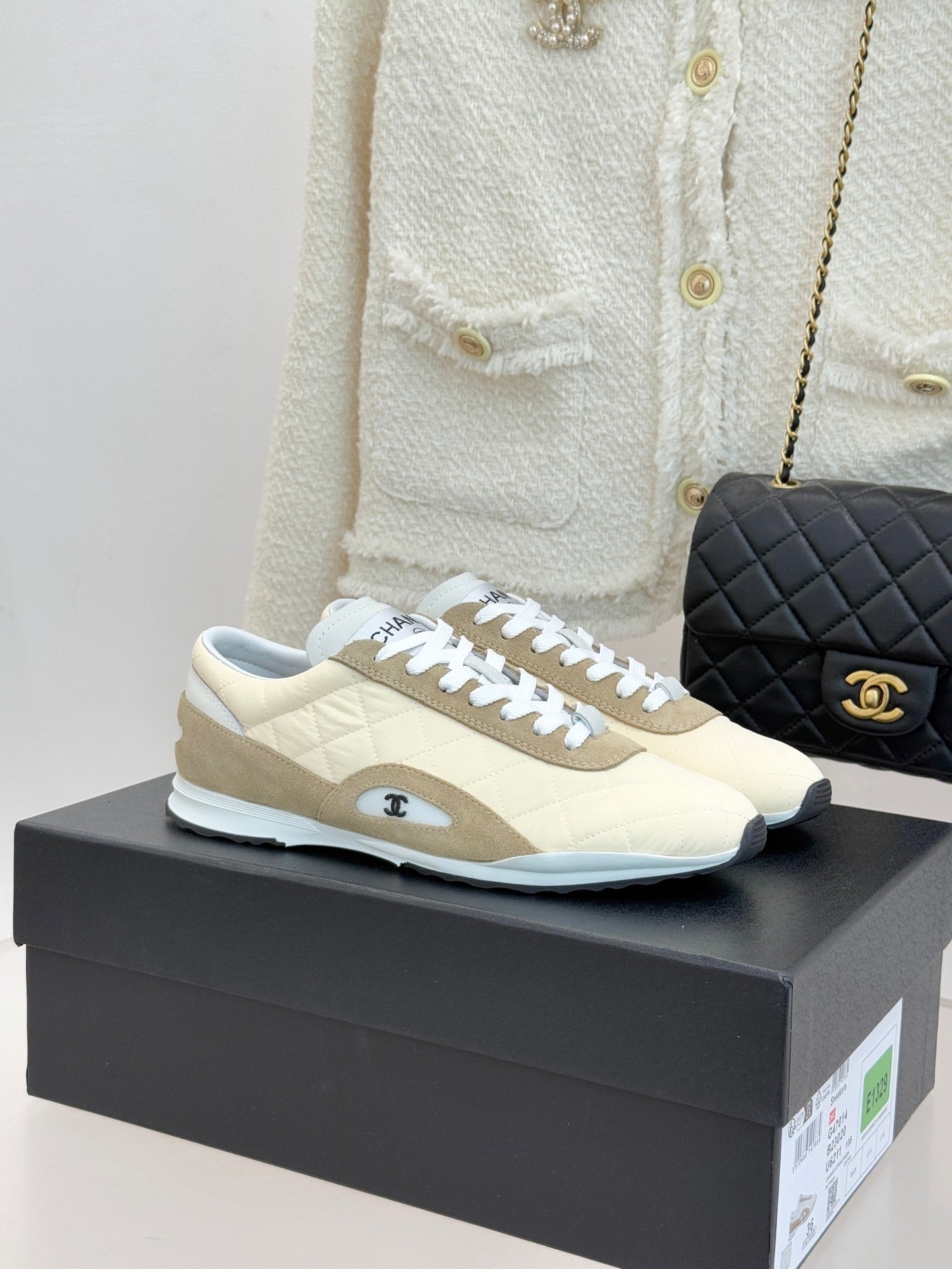 Cruise 2025/26 Trainers Cream Olive Brown Suede Fabric
