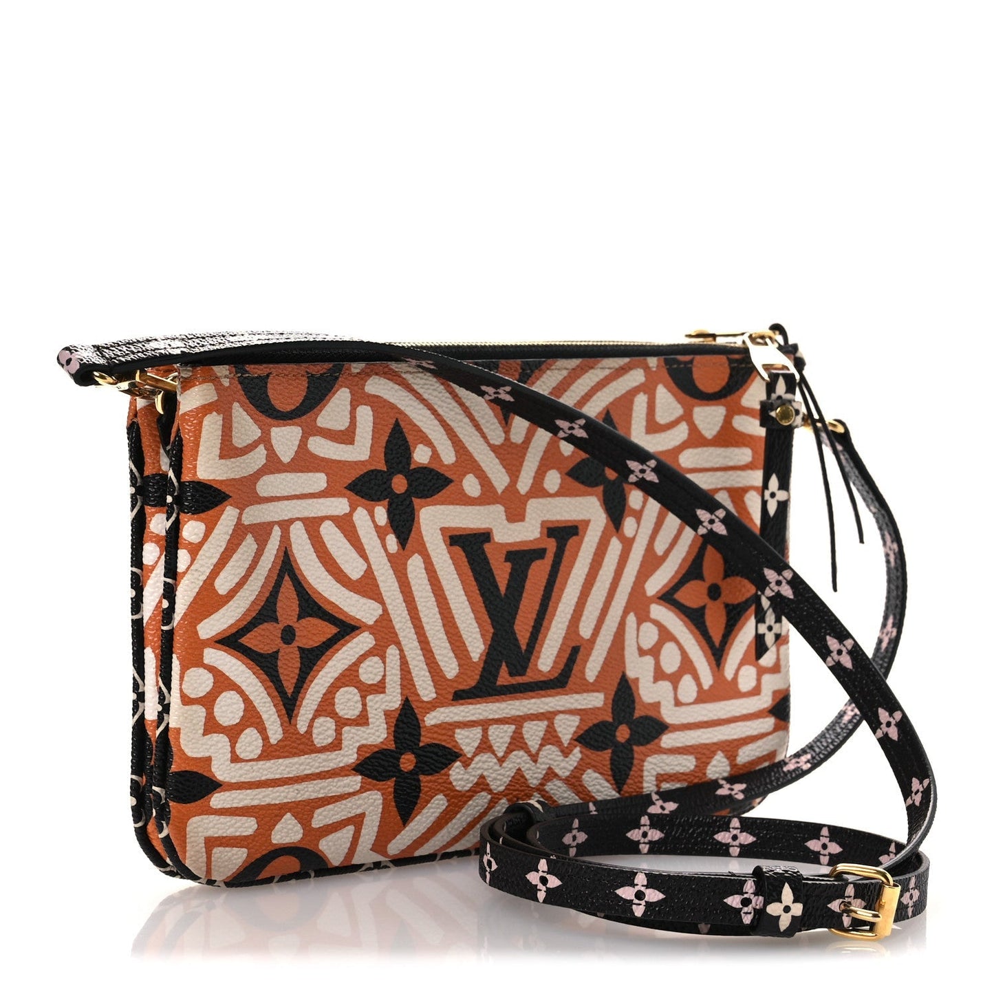 Monogram Giant Crafty Double Zip Pochette Creme Caramel