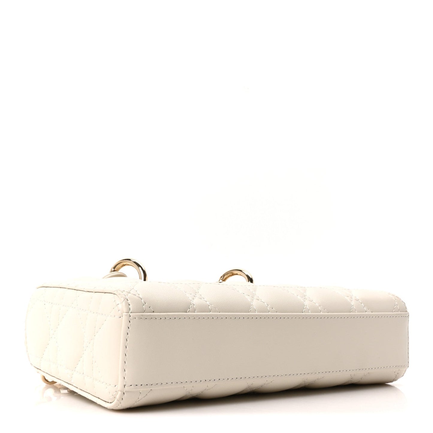 Lambskin Cannage Small Lady D-Joy Latte
