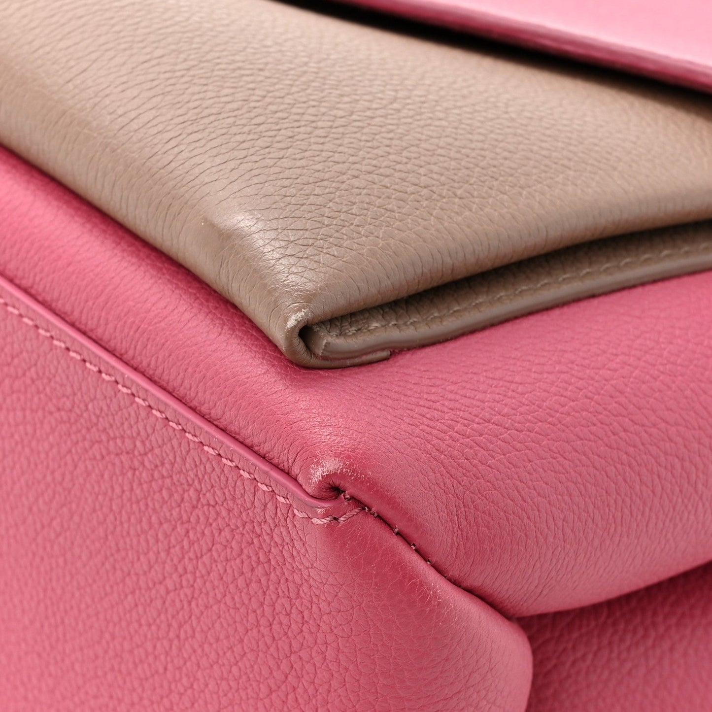 Soft Calfskin My Lockme Top Handle Lie De Vin Oxford Greige