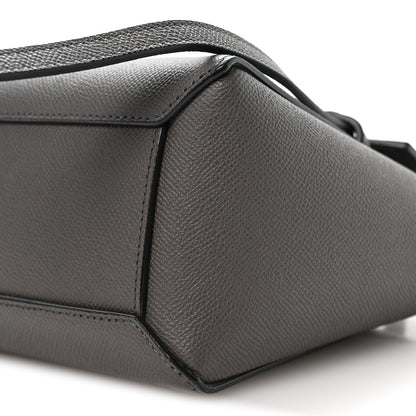 Grained Calfskin Nano Belt Bag Grey