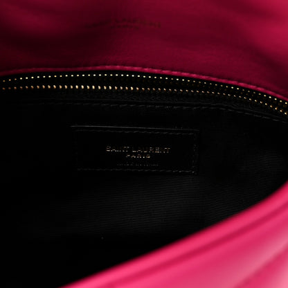 Lambskin Quilted Toy Loulou Puffer Monogram Chain Satchel Bubblegum