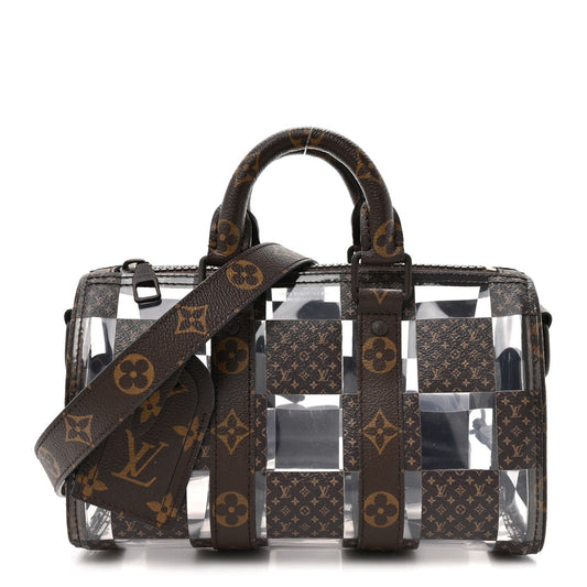 PVC Monogram Chess Keepall Bandouliere 25