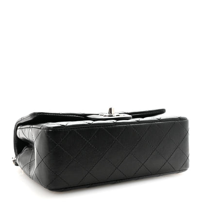 Lambskin Quilted Mini Rectangular Flap Black