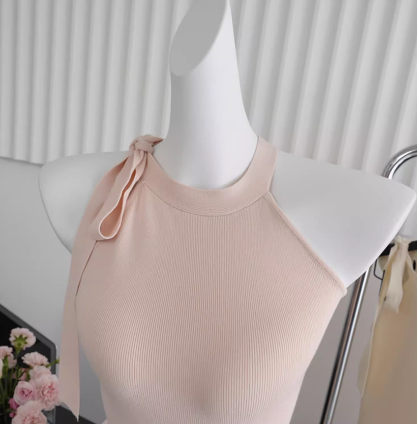 2025 new style slim sexy knitted dress long sleeve suspender skirt R0300