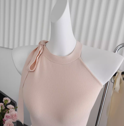 2025 new style slim sexy knitted dress long sleeve suspender skirt R0300