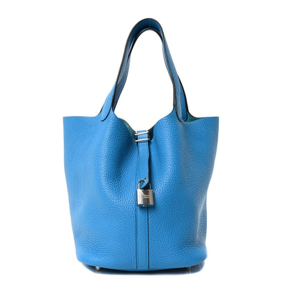Taurillon Clemence Picotin Lock 22 MM Bleu Frida