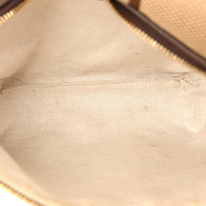 Monogram Jumbo GG Textured Dollar Calfskin Web Belt Bag Camel Ebony New Acero