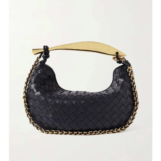 BOTTEGA VENETA Sardine With Chain small intrecciato leather shoulder bag
