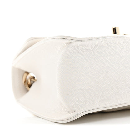 Caviar Quilted Mini Sweet Classic Flap White