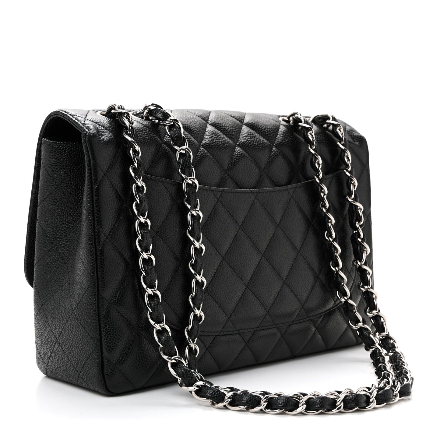 Caviar Quilted Jumbo Single Flap Black