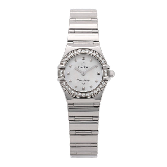 Stainless Steel Diamond Bezel Mother of Pearl 22mm Constellation My Choice Quartz Watch 1465.71.00