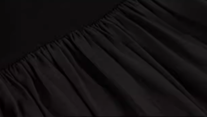 Black one-shoulder dress 2025 new style high-end temperament off-shoulder waist long dress R0128