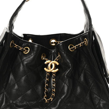 Caviar Quilted Small Chanel 25 Handbag Black