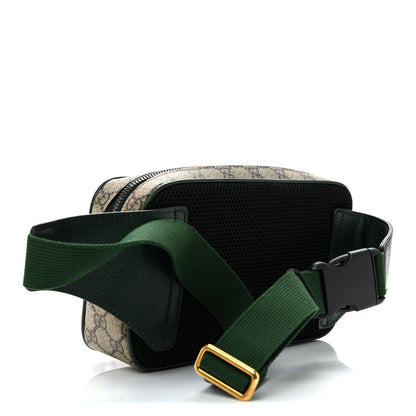 Monogram GG Mignon Textured Dollar Calfskin GG Supreme Monogram Quilted Mini GG Belt Bag Green Beige Ebony