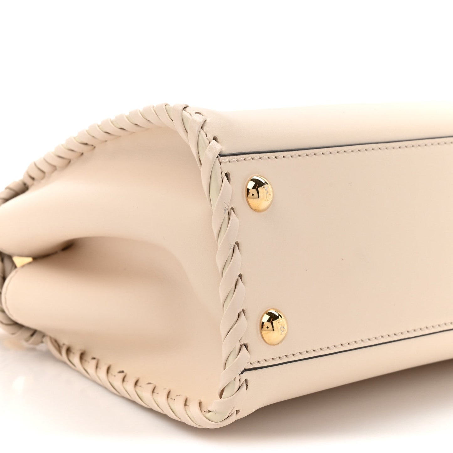 Nappa Interlace Mini Peekaboo Iconic Satchel Camelia