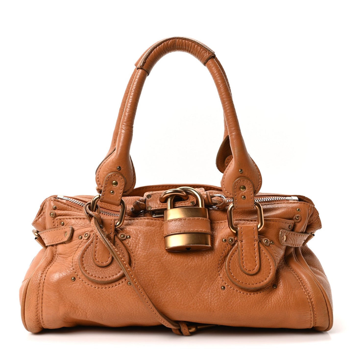 Calfskin Medium Paddington Satchel Tan