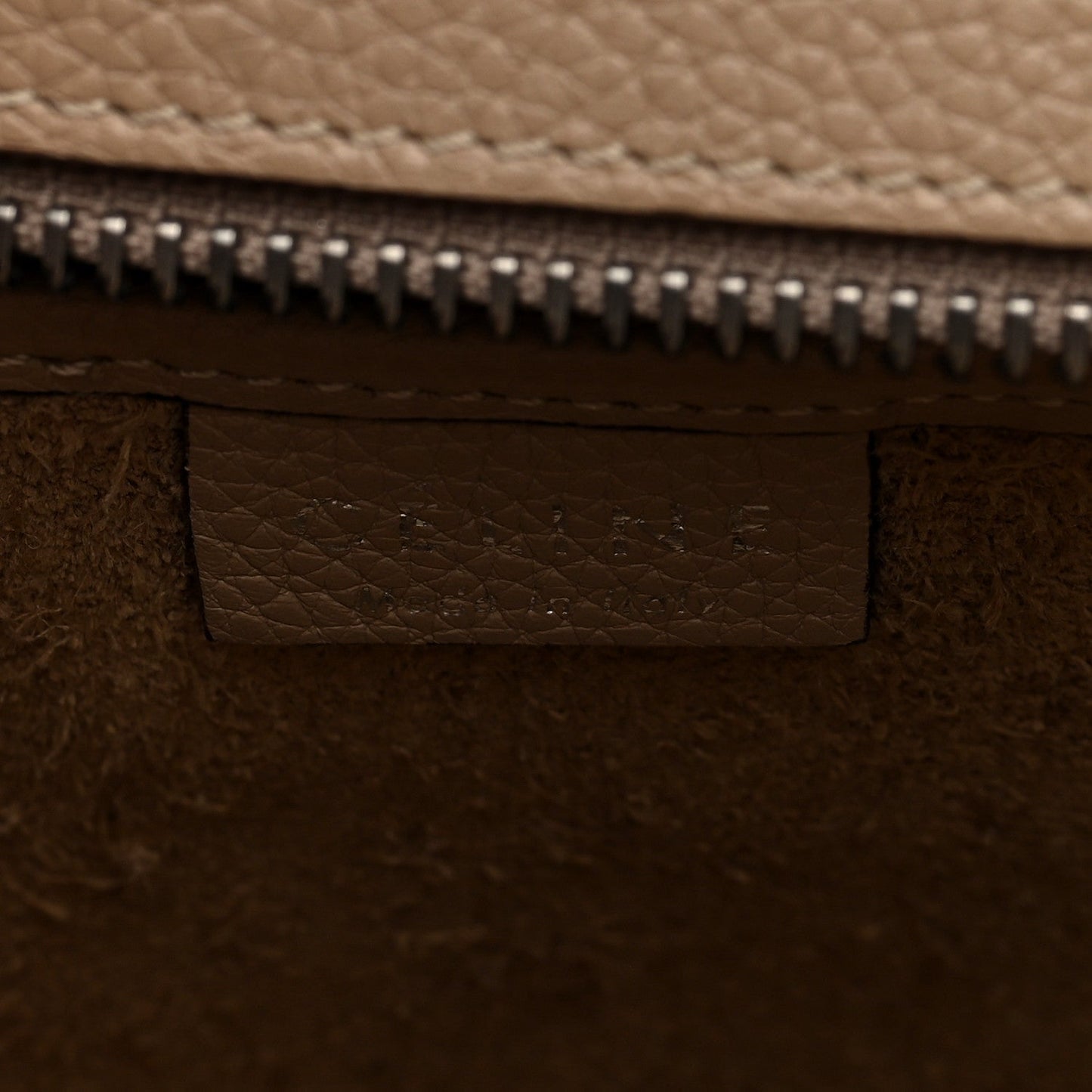 Drummed Calfskin Nano Luggage Dune