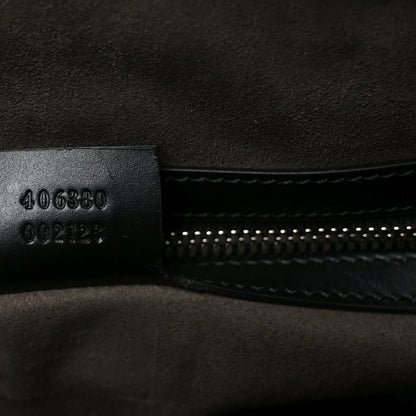 GG Supreme Monogram Selleria Calfskin Medium Duffle Beige Ebony Black