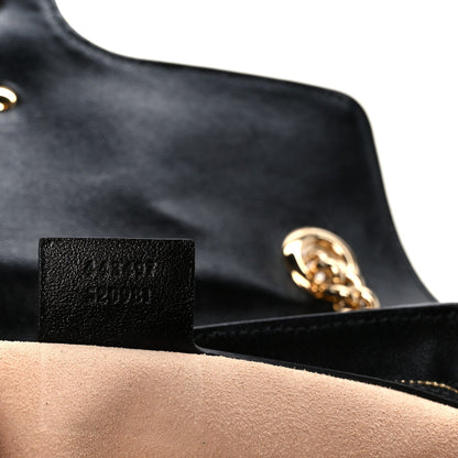 Monogram Matelasse Diagonal Small GG Marmont Shoulder Bag Beige Black