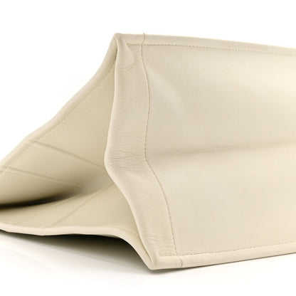 Calfskin Large Surrealism Book Tote Ivory