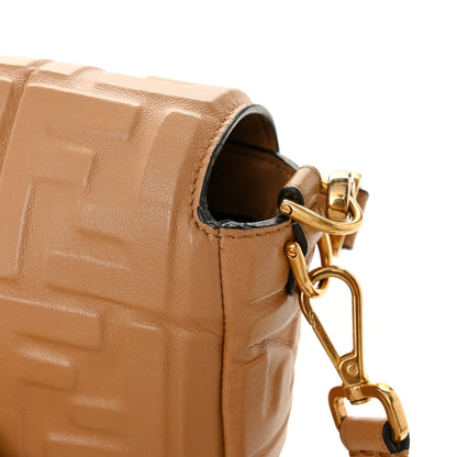 Nappa FF 1974 Embossed Baguette Miele Scuro